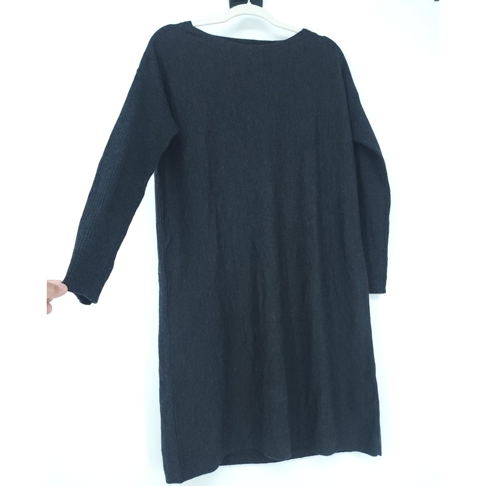Eileen Fisher 100% Merino Wool Shift Dress XS/S Luxury‎ Elevated Minimal READ